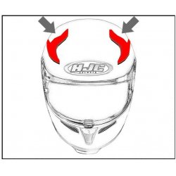 HJC ventilace RPHA 90 Horní semi silver